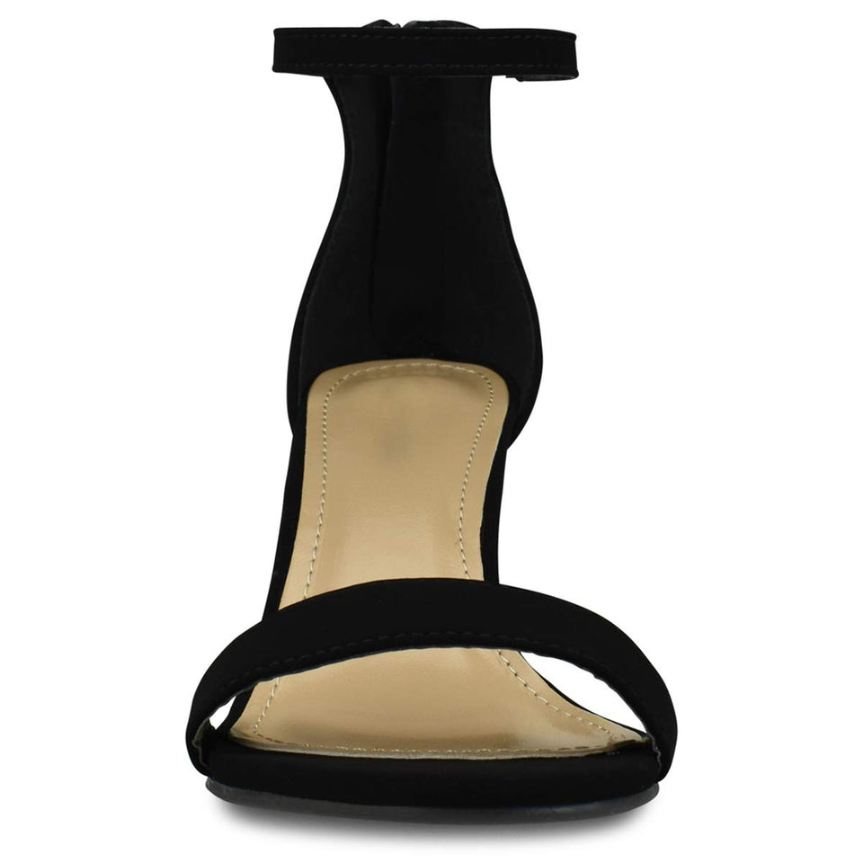 Premier Standard Women's Strappy Chunky Block High Heel - Formal, Wedding, Party Simple Classic Pump