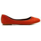 Ollio Womens Shoe Ballet Light Faux Suede Low Heels Flat