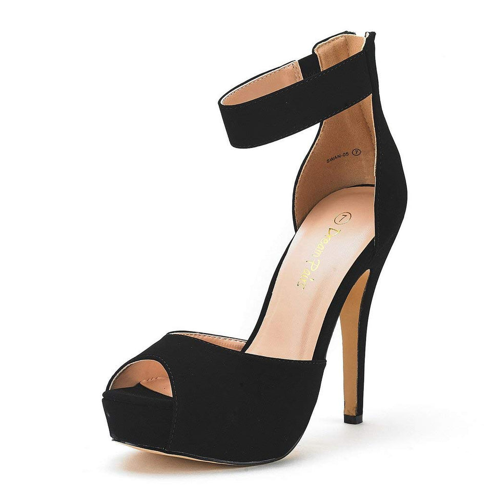 DREAM PAIRS Women's Swan High Heel Plaform Dress Pump Shoes
