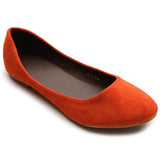 Ollio Womens Shoe Ballet Light Faux Suede Low Heels Flat