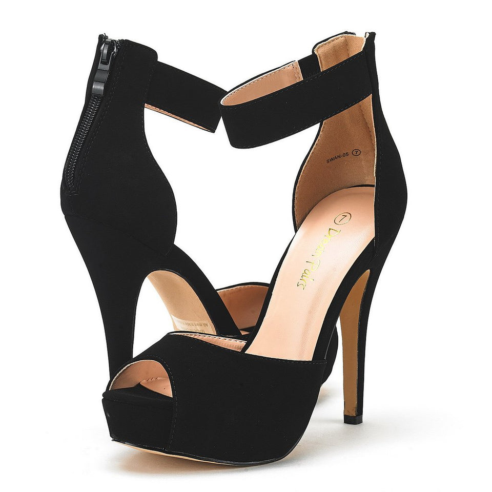 DREAM PAIRS Women's Swan High Heel Plaform Dress Pump Shoes