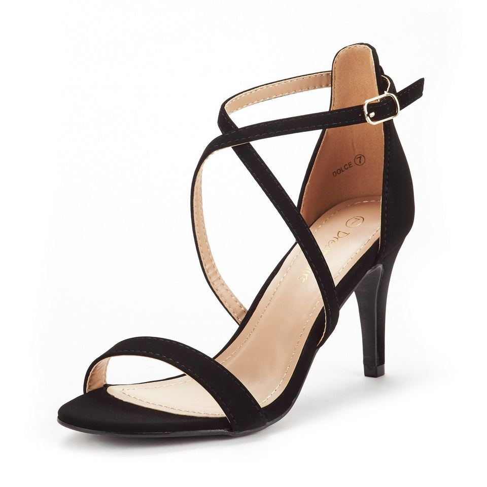 DREAM PAIRS Women's Dolce Fashion Stilettos Open Toe Pump Heel Sandals