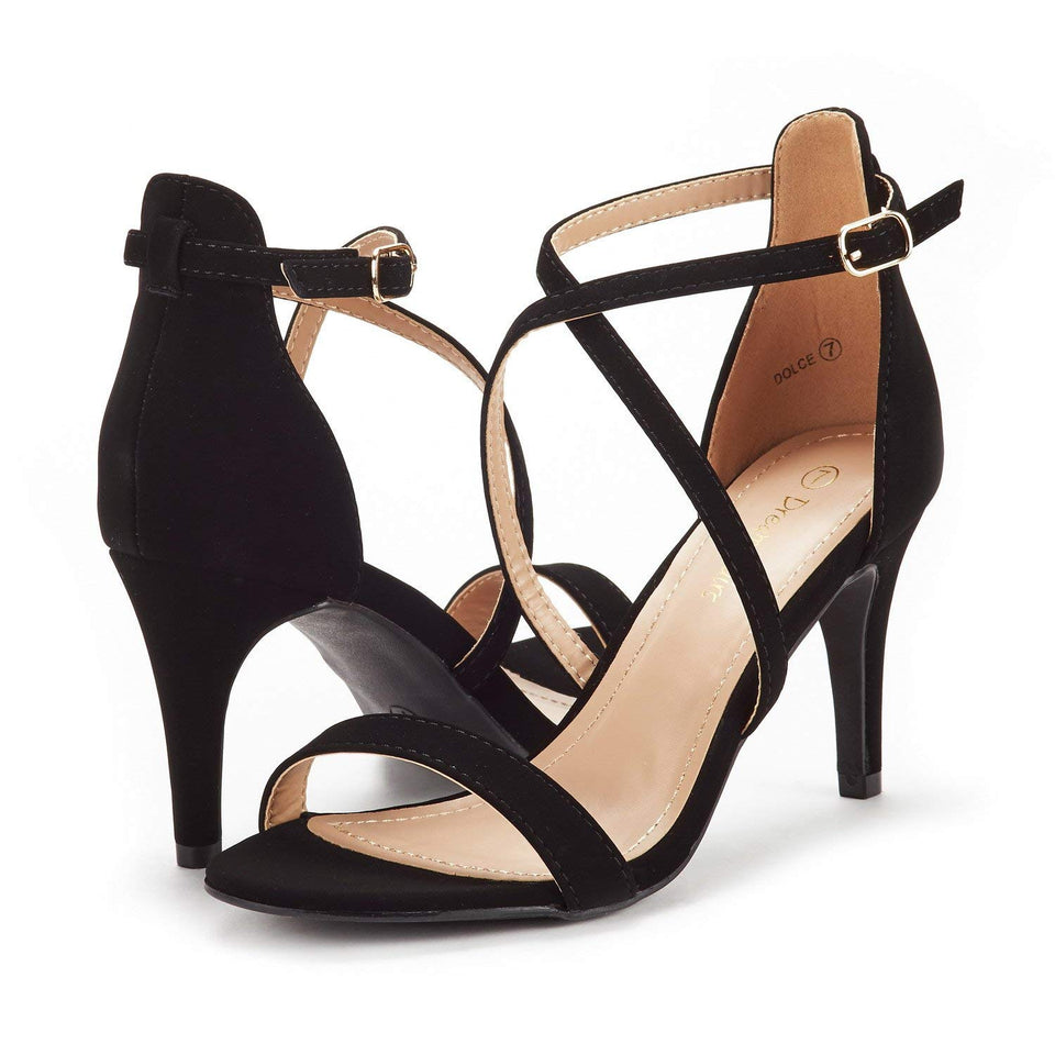 DREAM PAIRS Women's Dolce Fashion Stilettos Open Toe Pump Heel Sandals